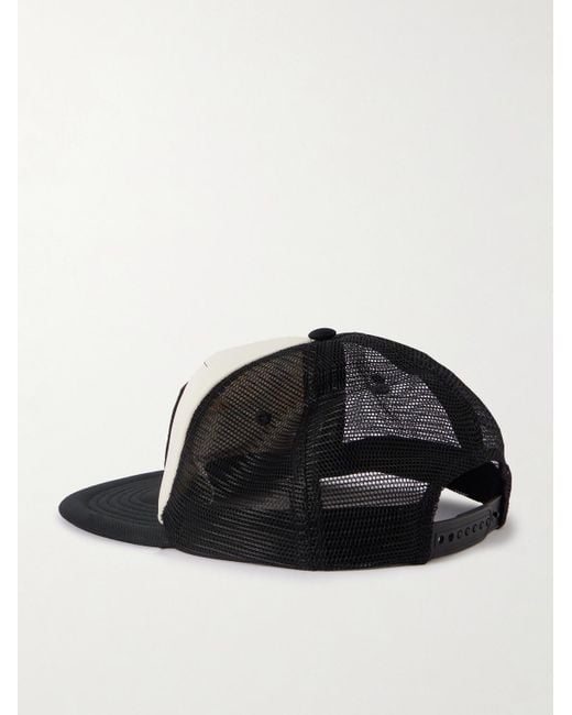 Céline Black Logo-appliquéd Cotton-canvas And Mesh Trucker Cap for men