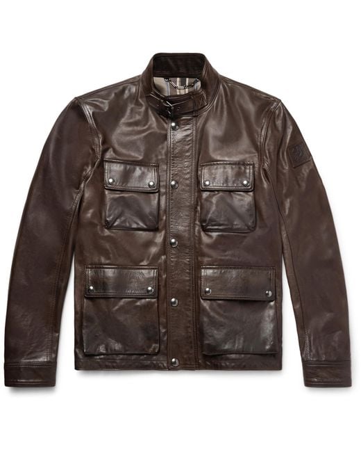 Belstaff Brown Brad 2.0 Waxed-leather Jacket for men