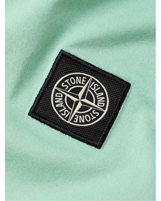 Stone Island Green Logo-appliquéd Cotton-jersey T-shirt for men