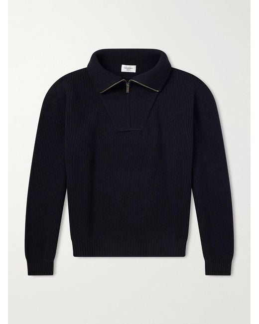 Saint Laurent Blue Wool Rollneck Sweater for men