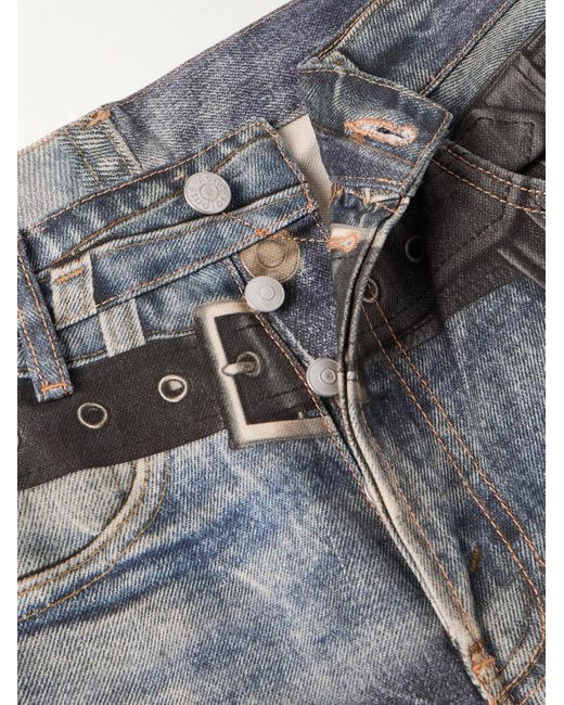 Acne Gray Pentyone Bootcut Trompe L'oeil Jeans for men