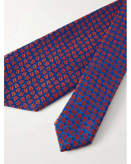 Charvet Purple 8.5Cm Silk-Jacquard Tie for men