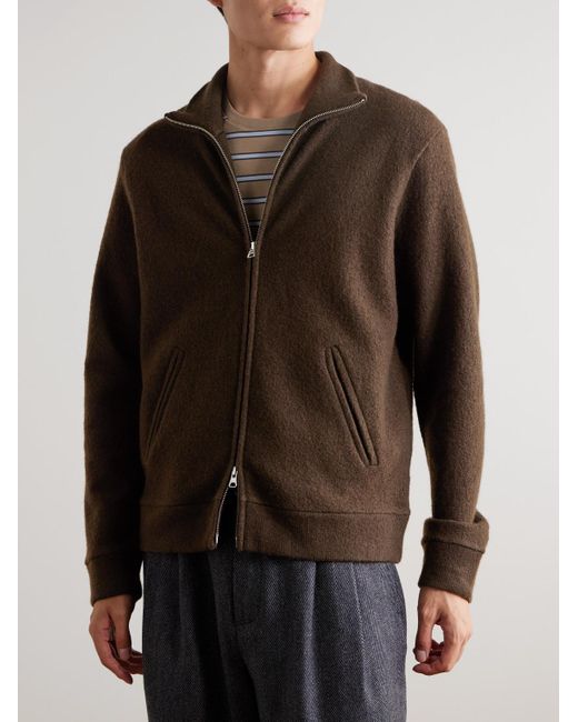 6398 Merino Wool-Felt Jacket di NN07 in Brown da Uomo