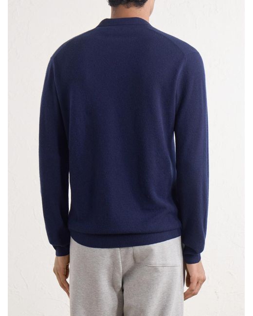 Orlebar Brown Blue Bresson Cashmere Polo Shirt for men