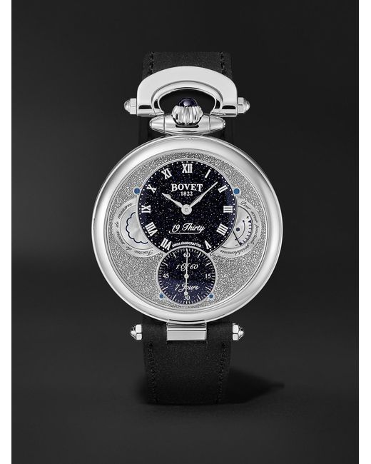 Bovet Black 19Thirty Limited Edition Hand-Wound Stainless Steel Watch, Ref. Nts0115 for men