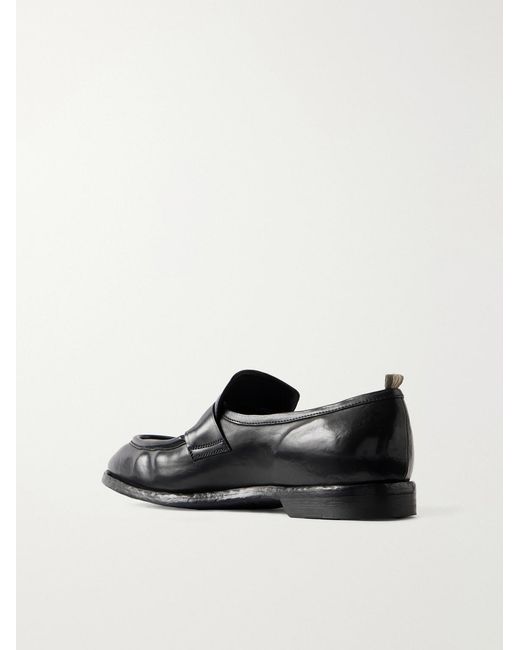 Officine Creative Black Sound 010 Leather Loafers for men