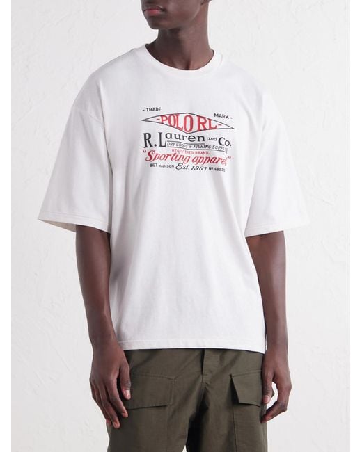 Polo Ralph Lauren White Logo-Print Cotton-Jersey T-Shirt for men