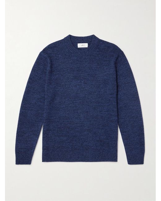 Mr P. Blue Wool And Cashmere-Blend Sweater for men