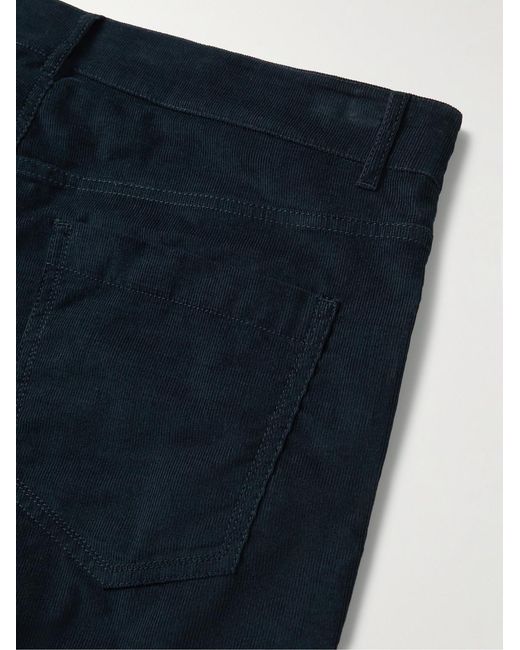 Gabriela Hearst Blue Austin Straight-Leg Cotton-Corduroy Trousers for men