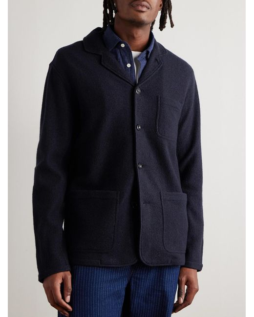 Hartford Blue Wool Blazer for men