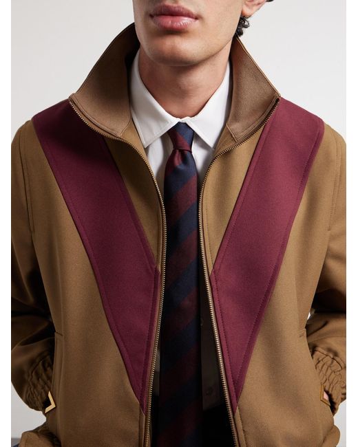Valentino Garavani Brown Gabardine Lightweight Jacket for men