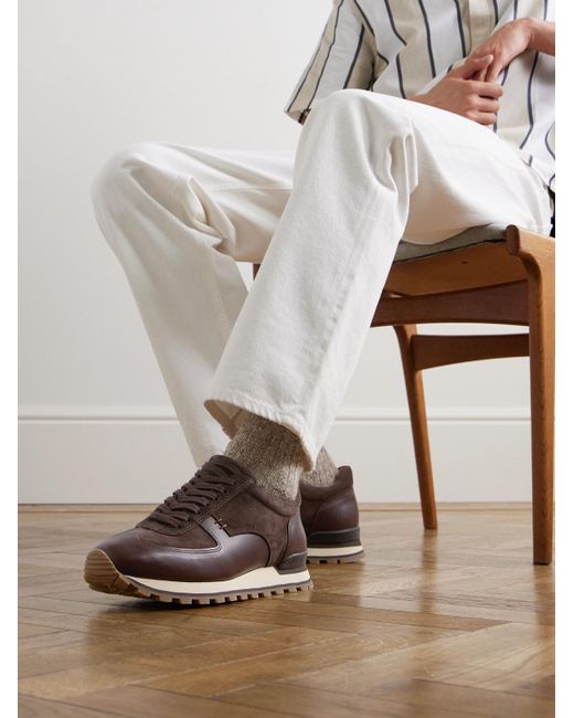 Mr P. Brown Carlos Suede And Leather Sneakers for men