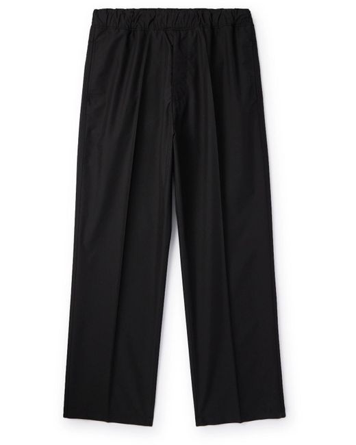 Moncler Black Straight-leg Cotton-blend Poplin Trousers for men