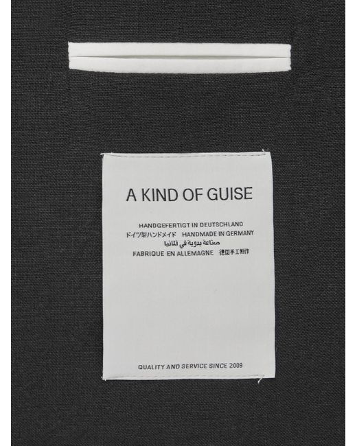 A Kind Of Guise Black Shinji Linen Suit Jacket for men
