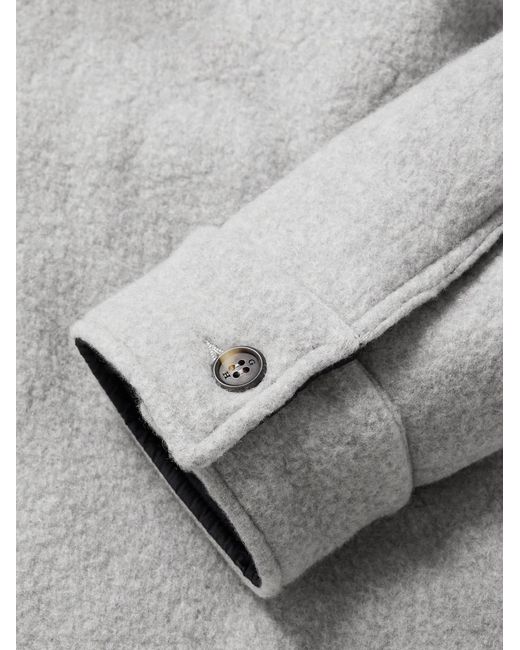 Gabriela Hearst Gray Argus Reversible Recycled-Cashmere And Shell Jacket for men