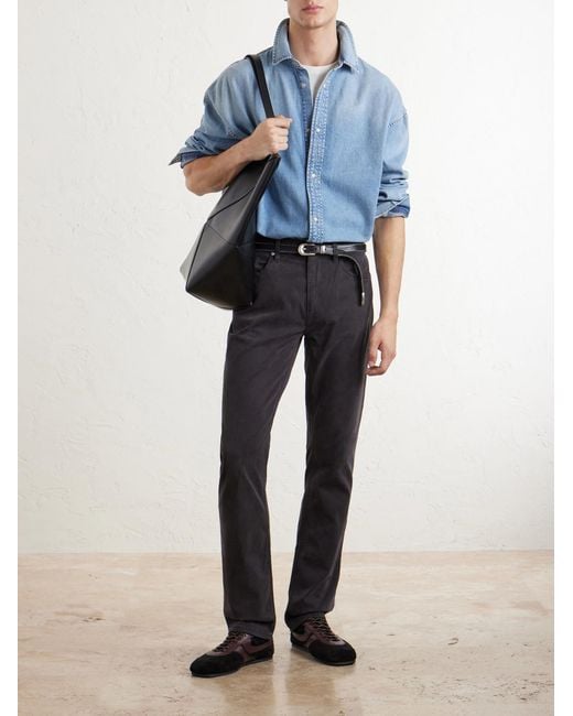 FRAME Blue Straight-Leg Jeans for men