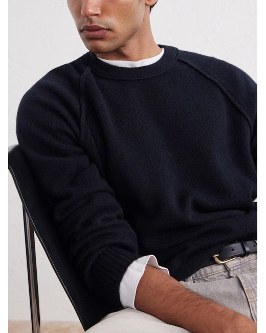 James Perse Blue Cashmere Sweater for men