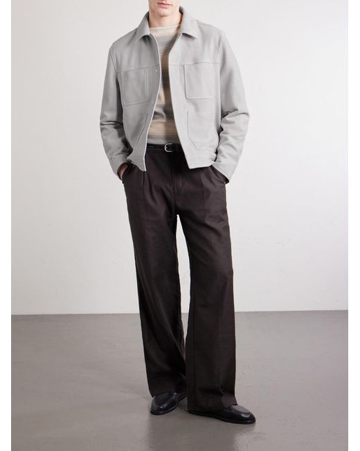Mr P. White Suede Jacket for men