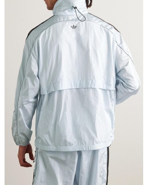Adidas Originals Wales Bonner Trainingsjacke aus recyceltem Shell mit Streifen aus Häkelmaterial in Blue für Herren