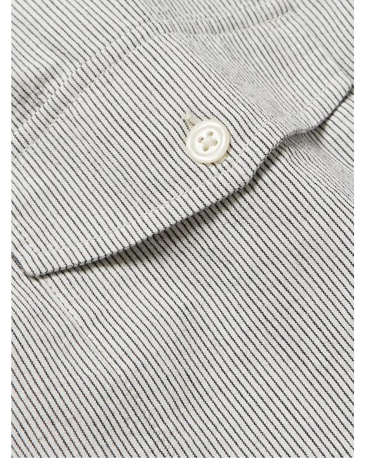 Richard James Gestreiftes Hemd aus einer Mischung aus Baumwolle in Gray für Herren