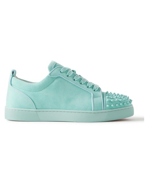 Christian Louboutin Blue Louis Junior Spiked Suede Sneakers for men