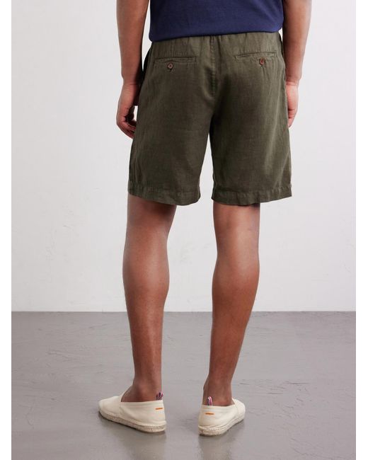 Mr P. Green Straight-Leg Linen Shorts for men