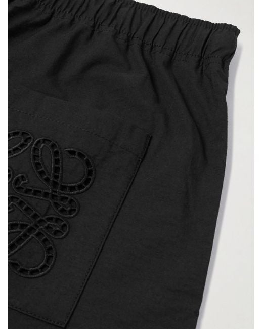 Loewe Paula's Ibiza Weit geschnittene Shorts aus Popeline aus einer Baumwollmischung in Black für Herren