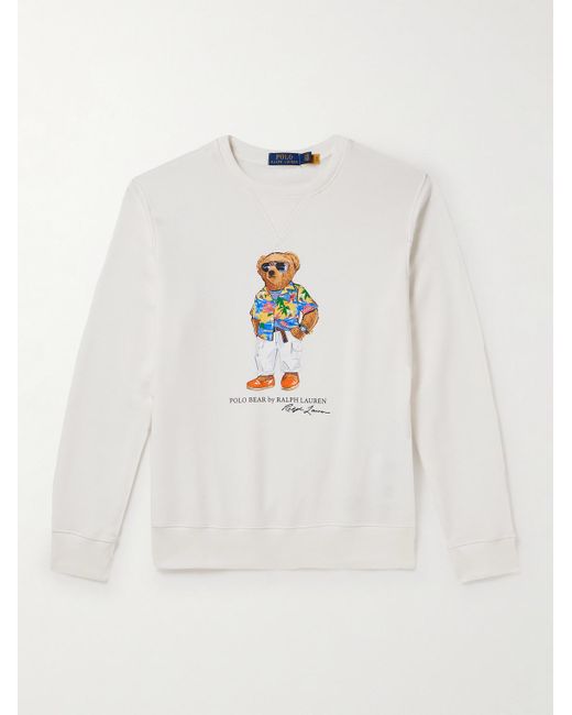 Polo Ralph Lauren Sweatshirt aus Jersey aus einer Baumwollmischung mit Print in White für Herren