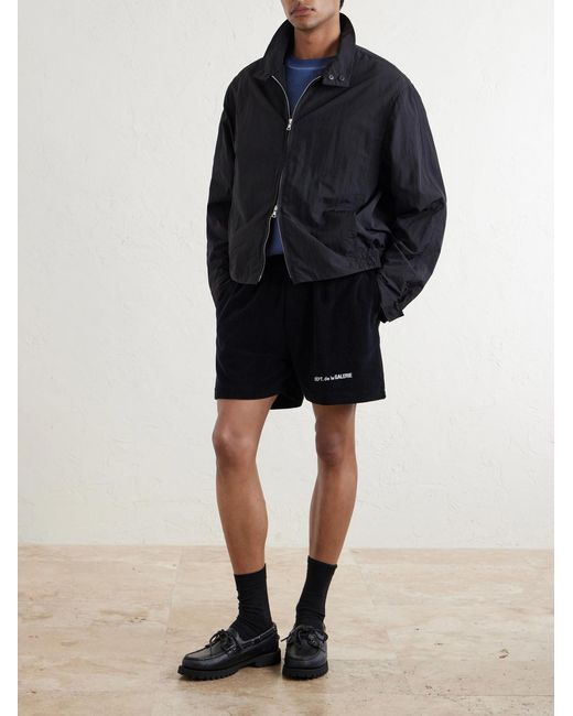GALLERY DEPT. Blue Zuma Straight-Leg Logo-Print Organic Cotton-Jersey Shorts for men