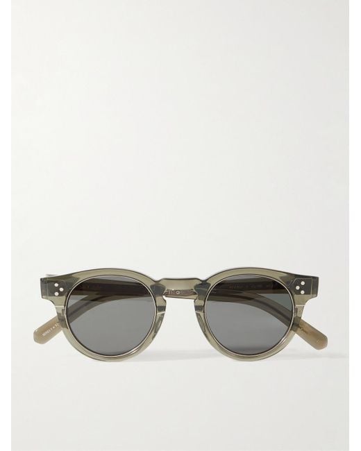 Mr. Leight Gray Kennedy Round-frame Acetate Sunglasses for men