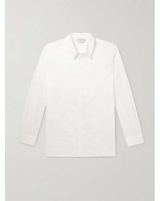 Gabriela Hearst White Nicolas Slim-Fit Cotton-Poplin Shirt for men
