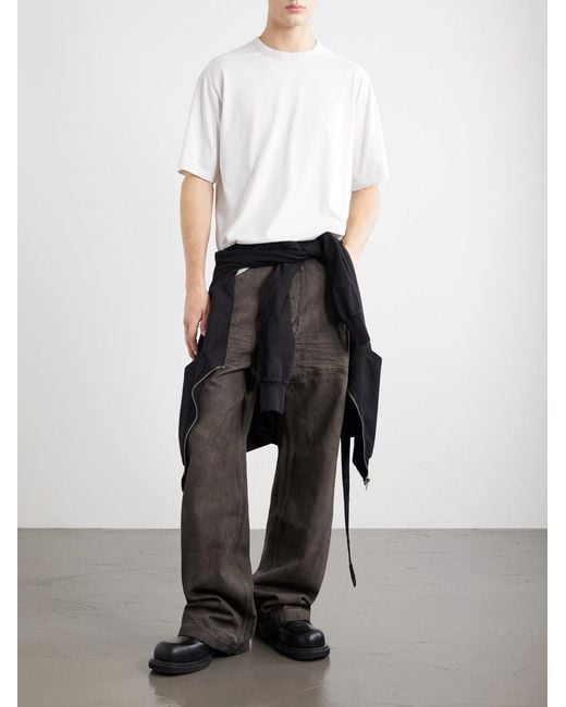 Rick Owens White Brad Cotton-Jersey T-Shirt for men