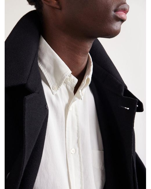 Hartford Natural Pitt Button-Down Collar Tencel Lyocell, Cotton And Linen-Blend Shirt for men