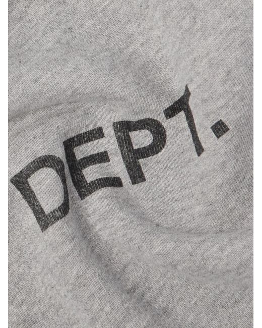 GALLERY DEPT. Gray Logo-print Cotton-jersey Hoodie for men