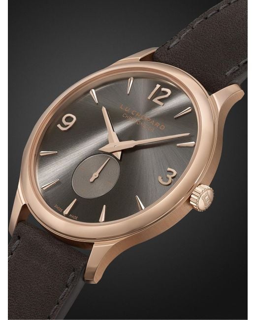Chopard Multicolor L.u.c Xps Automatic 40mm 18-karat Rose Gold And Nubuck Watch, Ref. No. 161948-5003 for men
