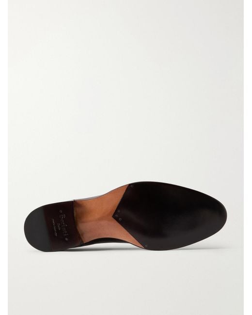Berluti Brown Alessandro Ajoure Leather Oxford Shoes for men