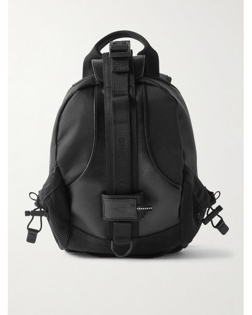 Givenchy G-Trail kleiner Rucksack aus vollnarbigem Leder und Ripstop mit Velourslederbesatz in Black für Herren