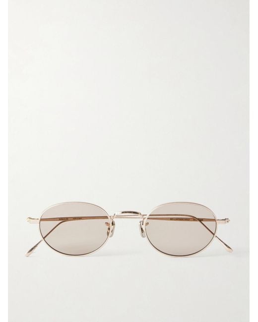 Auralee Natural Eyevan Round-Frame Titanium Sunglasses for men