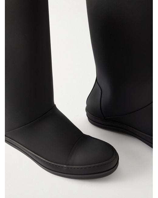 Rick Owens Black Sneakwaders Rubber Boots for men