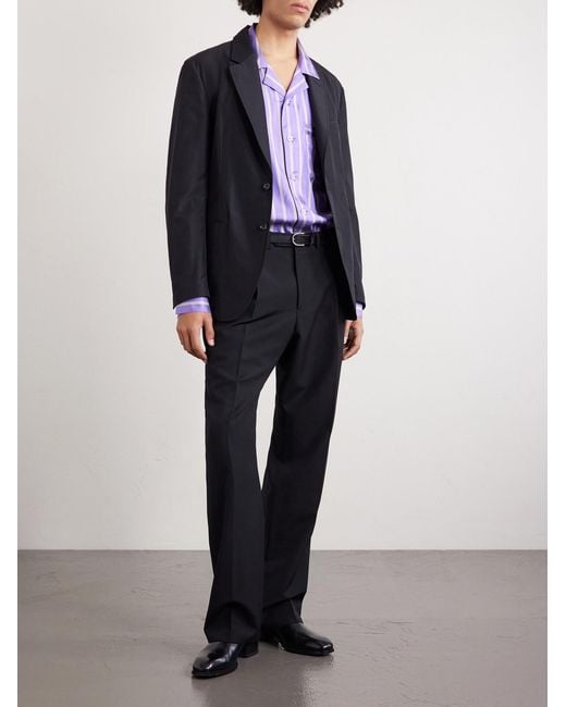 Tom Ford Purple Striped Silk Shirt for men