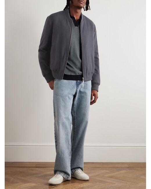 Mr P. Gray Honeycomb-knit Organic Cotton Polo Shirt for men
