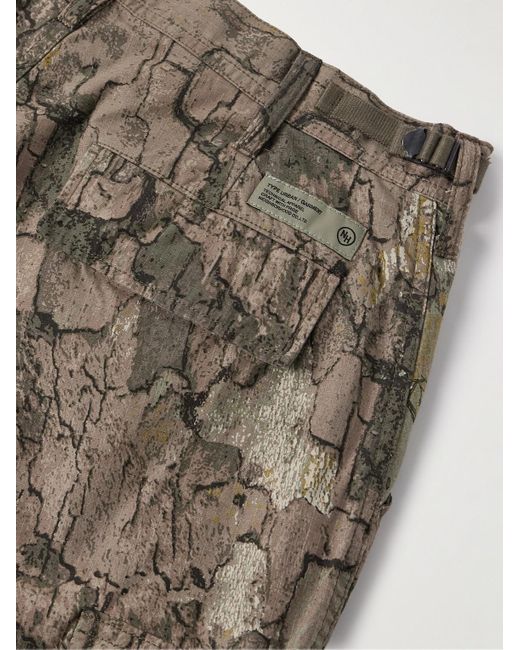Neighborhood BDU gerade geschnittene Cargohose aus Baumwoll-Ripstop mit Camouflage-Print in Brown für Herren