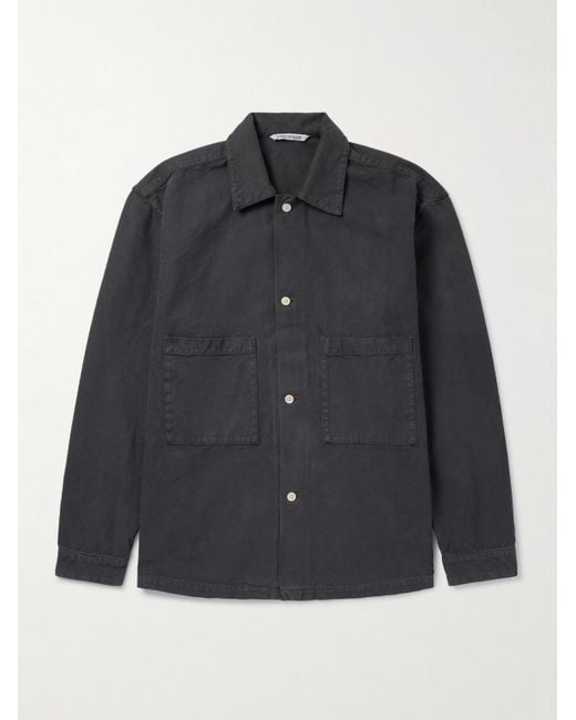 A Kind Of Guise Black Sayan Cotton Overshirt for men