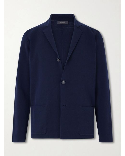Slowear Blue Cotton-crepe Blazer for men