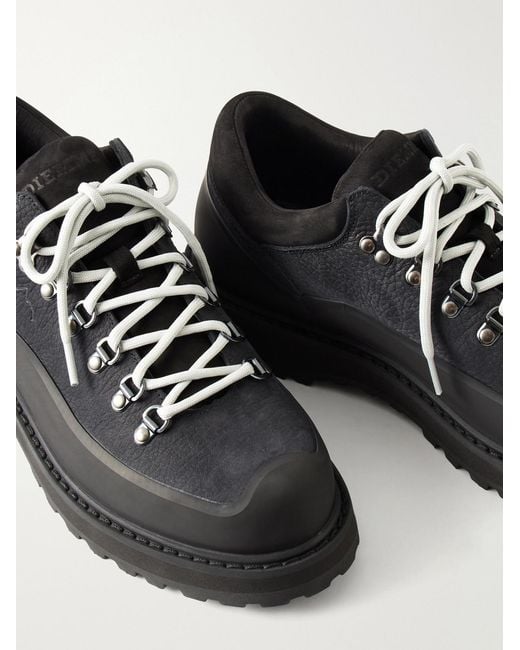 Diemme Black Cornaro Gomma Rubber And Nubuck Sneakers for men