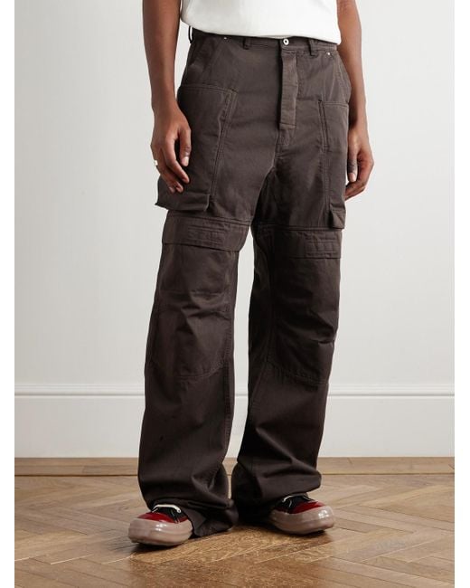 Rick Owens Stefan weit geschnittene Cargohose aus Baumwoll-Twill in Brown für Herren