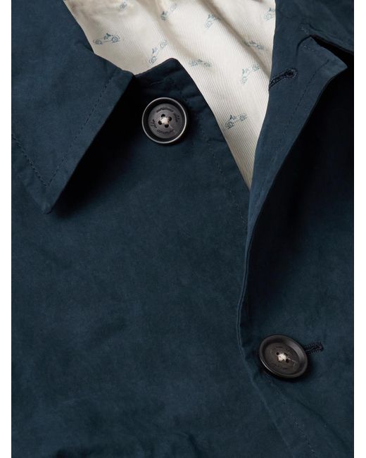 Massimo Alba Blue Mustang Woven Trench Coat for men