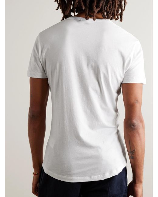 Orlebar Brown White Ob-T Slim-Fit Cotton-Jersey T-Shirt for men