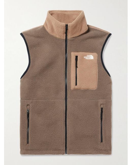 The North Face Brown Yumiori Recycled-Fleece Gilet for men