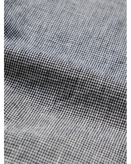 Giacca in misto cotone e lino pied-de-poule Milford di Oliver Spencer in Gray da Uomo